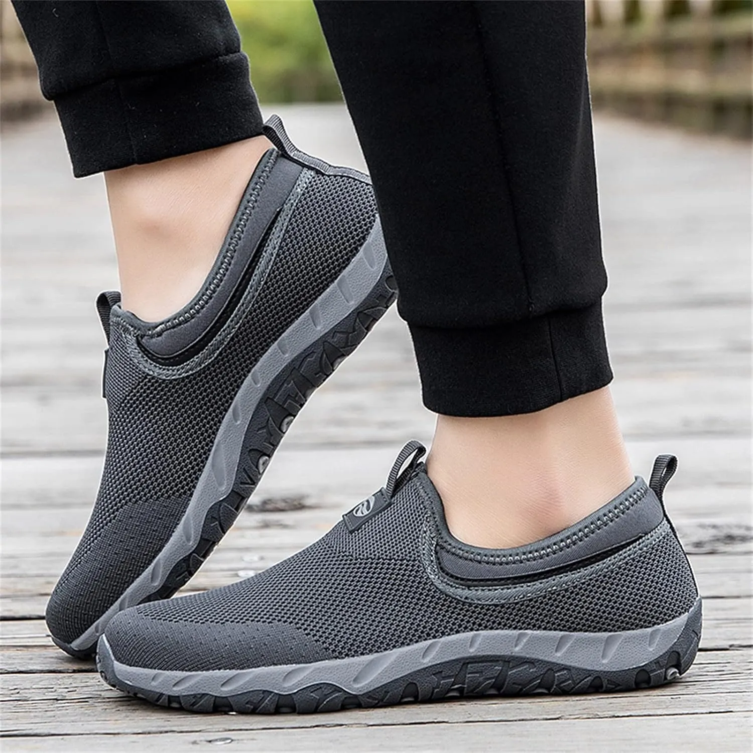 Slip on Walking Shoes Men Comfortable Memory Foam Breathable Fashion Sneakers Non Slip Arch Support Cushioning Athletic Running Shoes