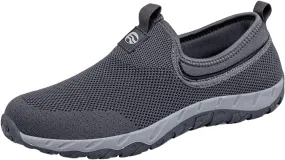 Slip on Walking Shoes Men Comfortable Memory Foam Breathable Fashion Sneakers Non Slip Arch Support Cushioning Athletic Running Shoes