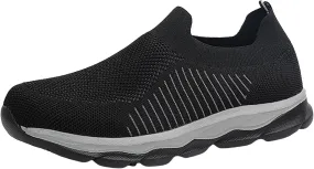 Slip on Walking Shoes Men Comfortable Memory Foam Ultra Lightweight Breathable Fashion Sneakers Non Slip Arch Support Cushioning Training Gym Shoes Wide Width