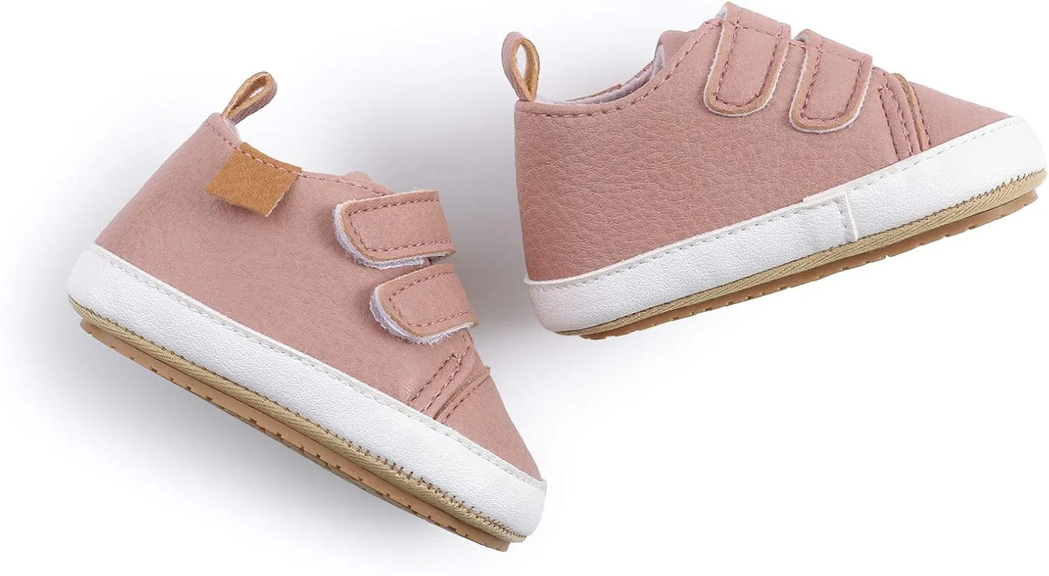 Sneakers for Girls, Girls Sneakers Non-Slip Rubber Sole High-Top PU Leather Sneakers Walking Shoes Loafers Flats
