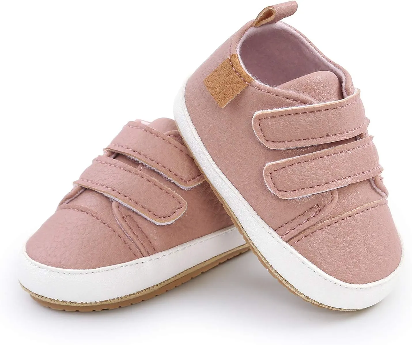 Sneakers for Girls, Girls Sneakers Non-Slip Rubber Sole High-Top PU Leather Sneakers Walking Shoes Loafers Flats