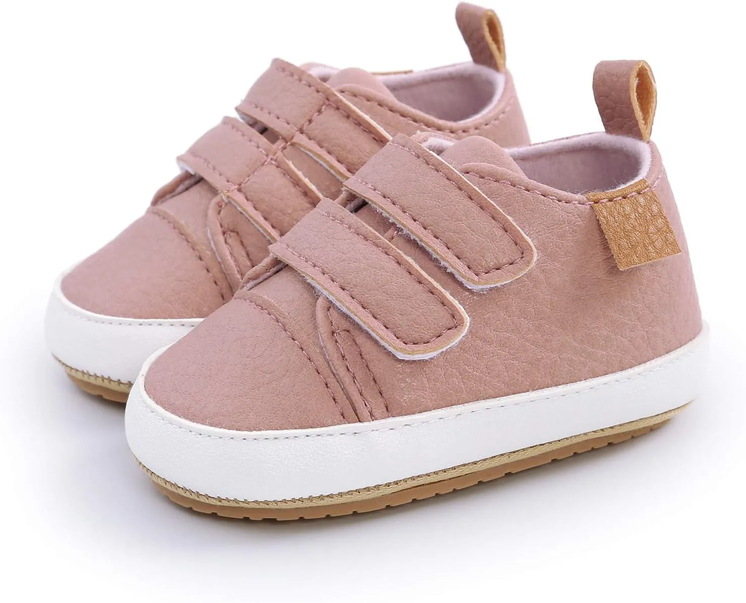 Sneakers for Girls, Girls Sneakers Non-Slip Rubber Sole High-Top PU Leather Sneakers Walking Shoes Loafers Flats