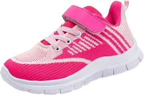 Sneakers for Girls Running Shoes for Girls Tennis Shoes Toddler Flat Thick Bottom Lightweight Non Slip Sport Athletic Shoes