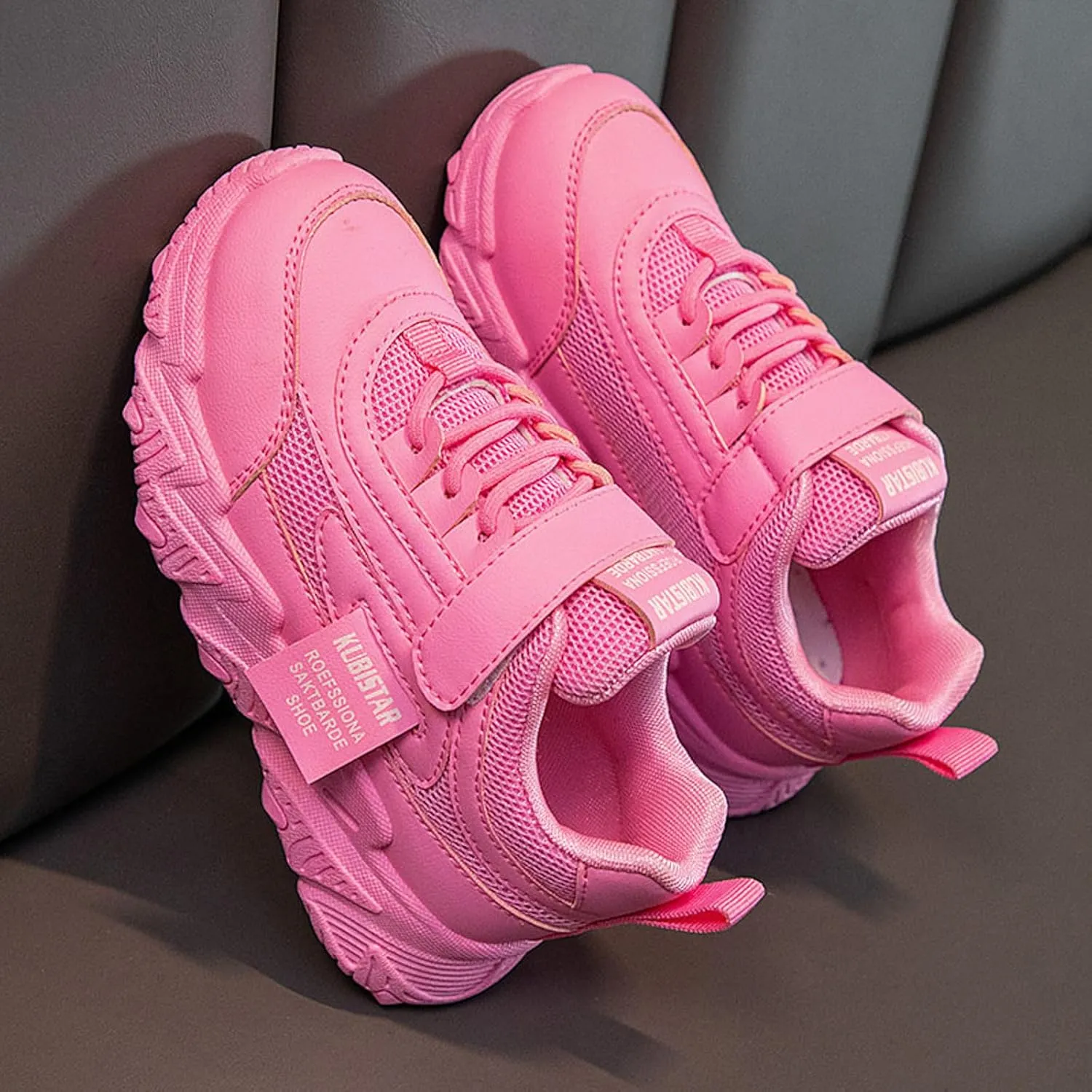 Sneakers for Kids Girls Boys Hook and Loops Sparkle Sequins Walking Shoes Kids Lightweight Tennis Sneakers with