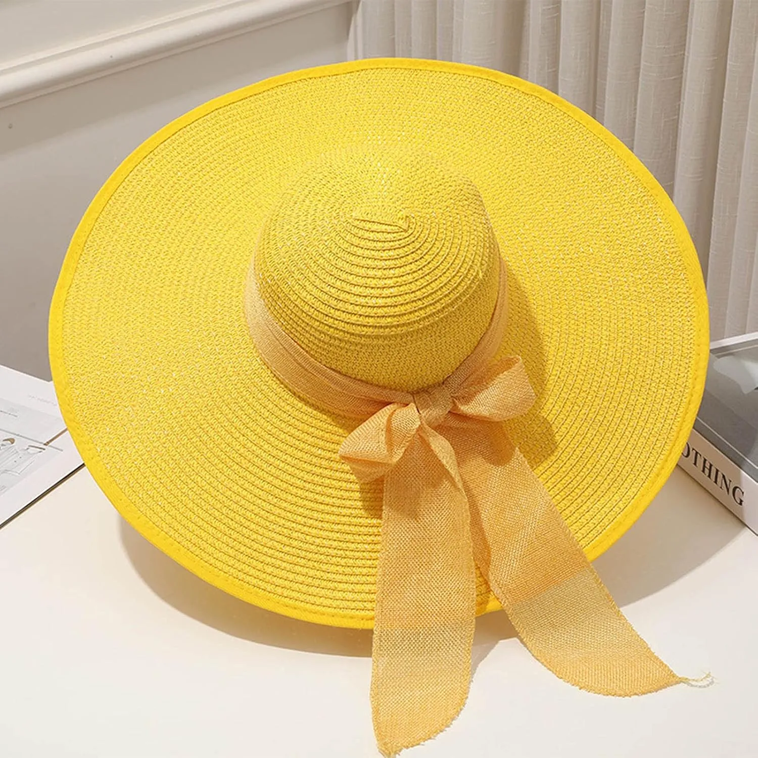 Straw Hats for Women Wide Brim Summer Straw Beach Hats UPF 50  Panama Travel Foldable Floppy Hat Sun Hat for Women