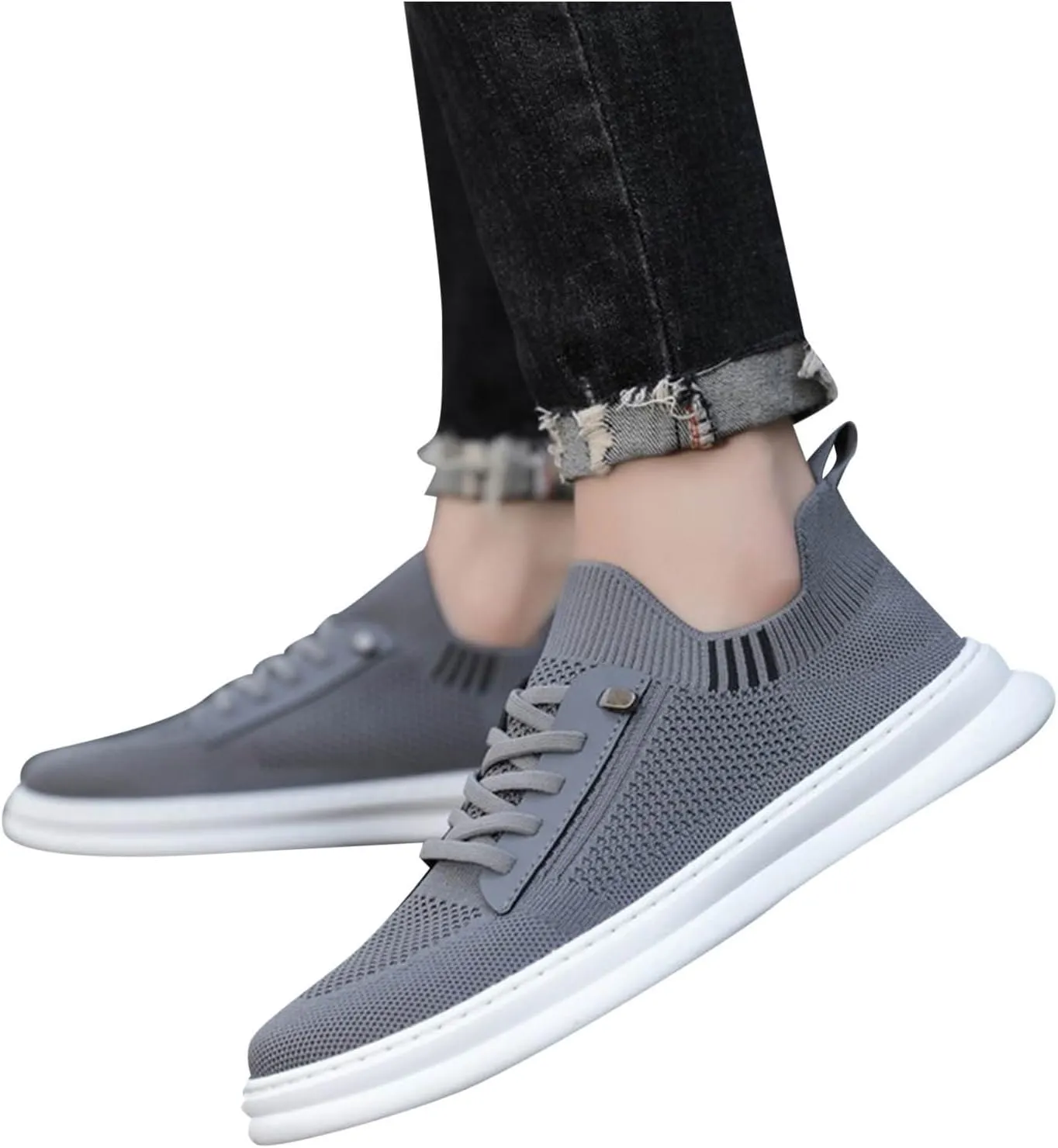 Stretch Men's Shoes Loafers & Slip-Ons Fashion Summer Autumn Men Sneakers Fly Woven Mesh Breathable Slip On