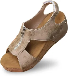 Summer Sandals for Women Summer Boho Beach Sandal Platform Wedge Sandals Lightweight 2025 Wide Width Comfortable Shoes with Ankle Strap Arch Support for Woman Summer Shoes Slip on Slides Sandal