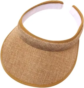Sun Visor Hats Summer Wide Brim Clip on Beach Hat Adjustable Large Brim Cap for Women