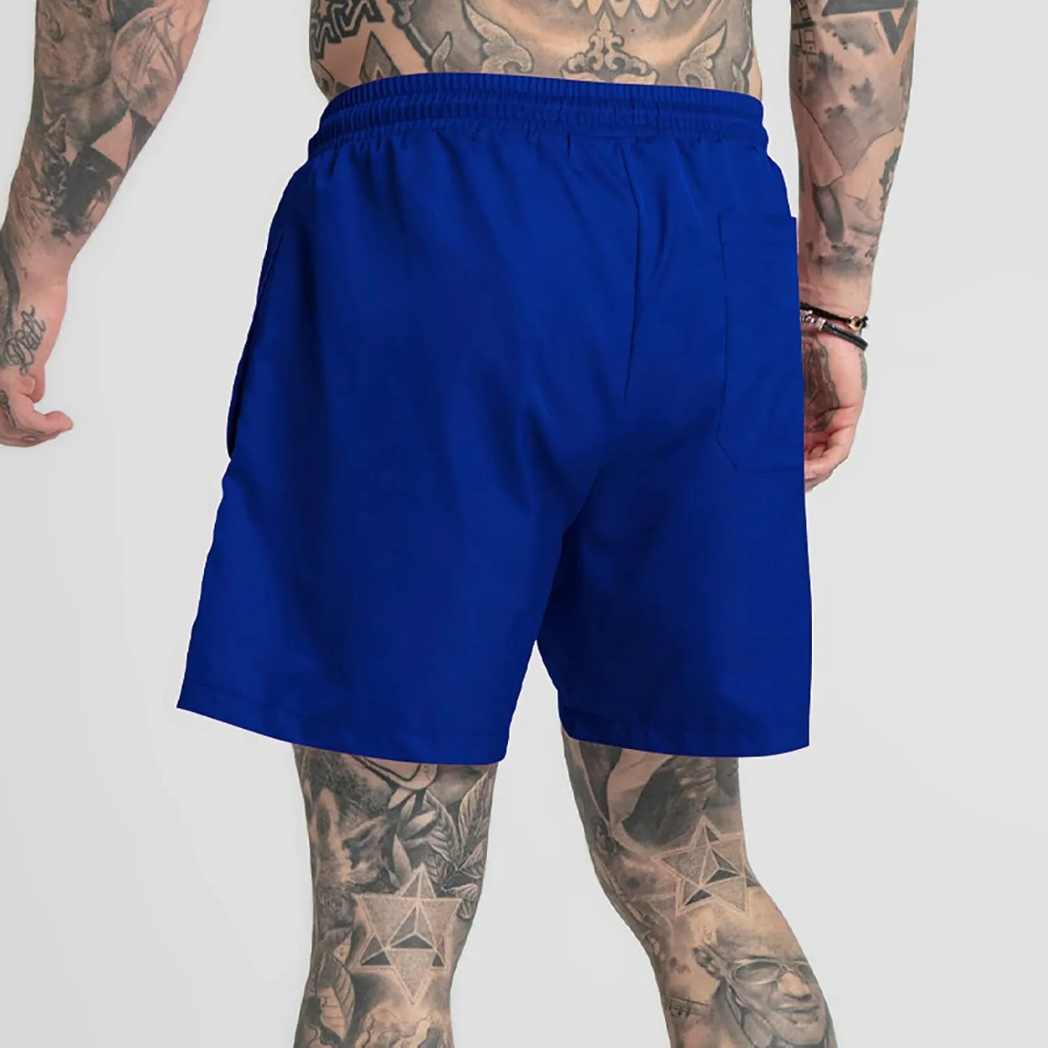 SUWBMHWE Men Gym Shorts, Men's Multifunctional 5 Minute Pants Solid Color Beach Sports Fitness Shorts