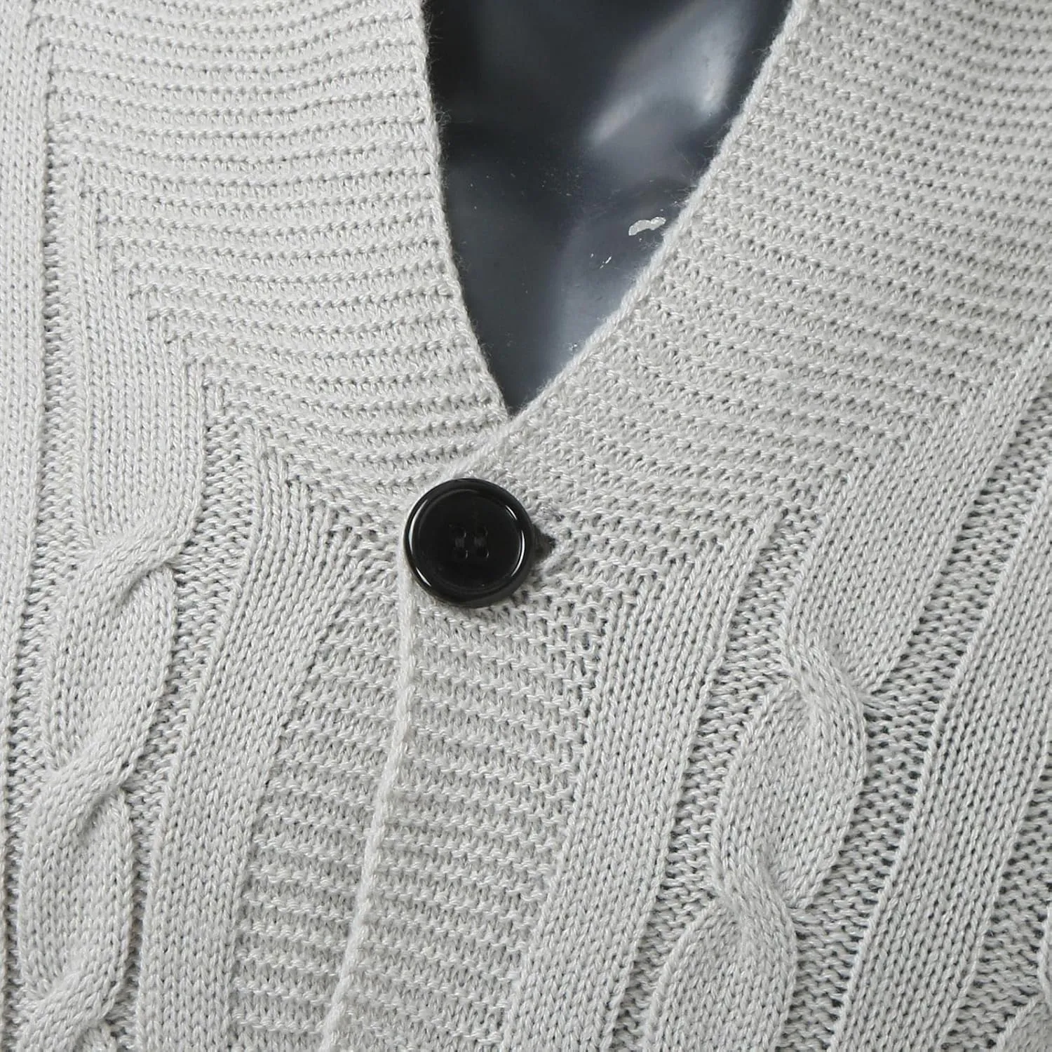 Sweaters for Men Mens V Neck Button Down Long Sleeve Knitted Cardigan Sweaters with 2 Front Pockets