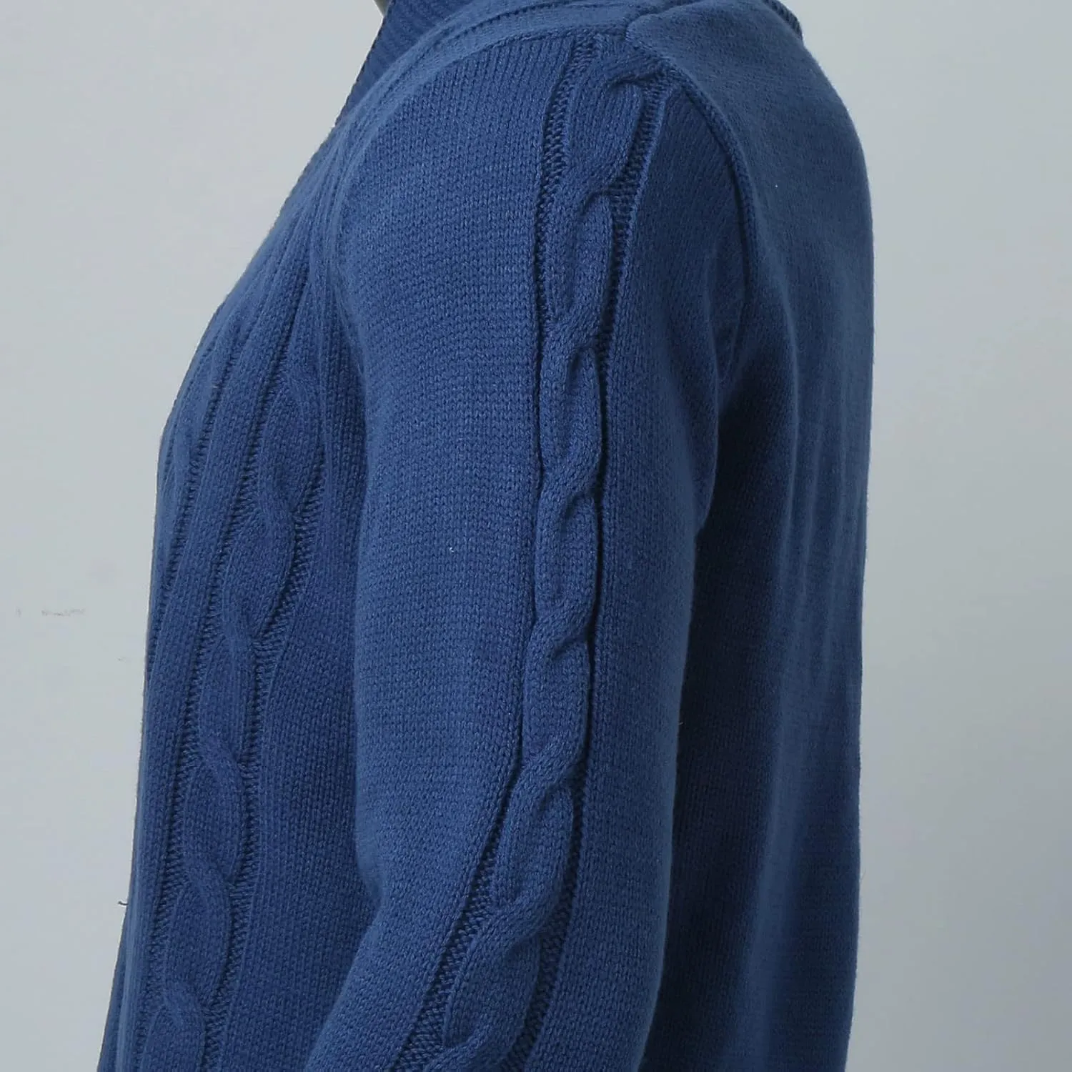 Sweaters for Men Mens V Neck Button Down Long Sleeve Knitted Cardigan Sweaters with 2 Front Pockets