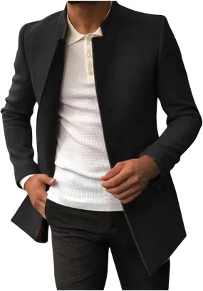 Thatrich Business Casual Shirts for Men Casual Button Down Jackets Slim Long Sleeve Coats Fall Winter Fashion Suit Outfits