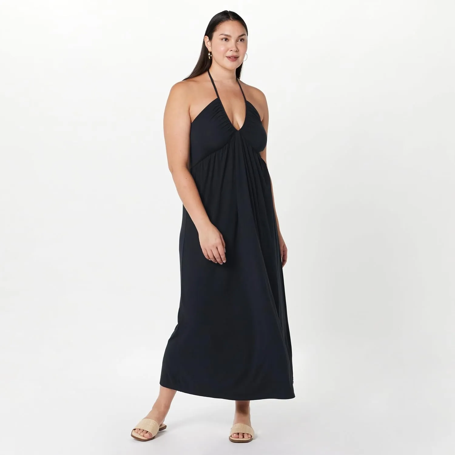 The Drop Women's Kapri Gathered Halter Dress