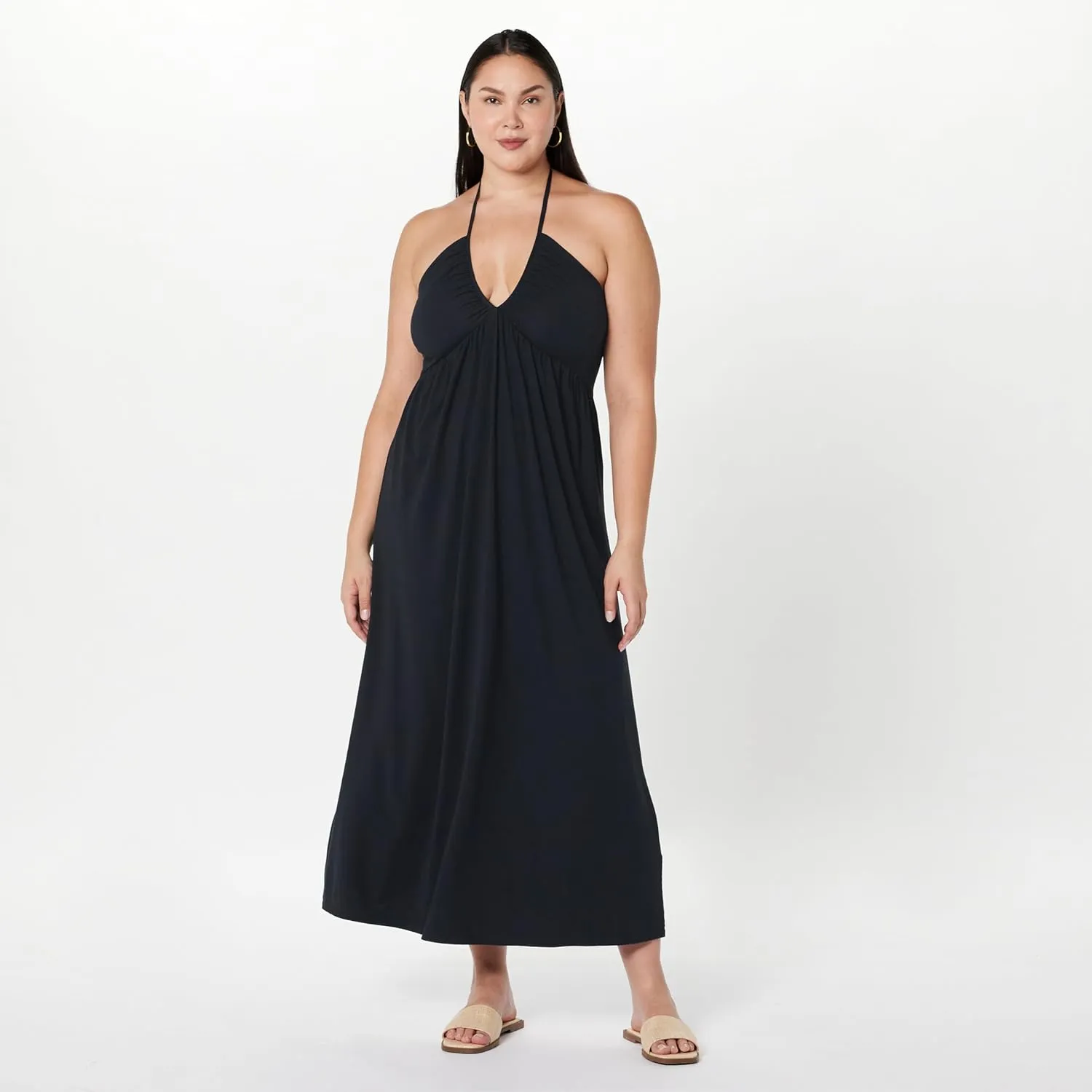 The Drop Women's Kapri Gathered Halter Dress