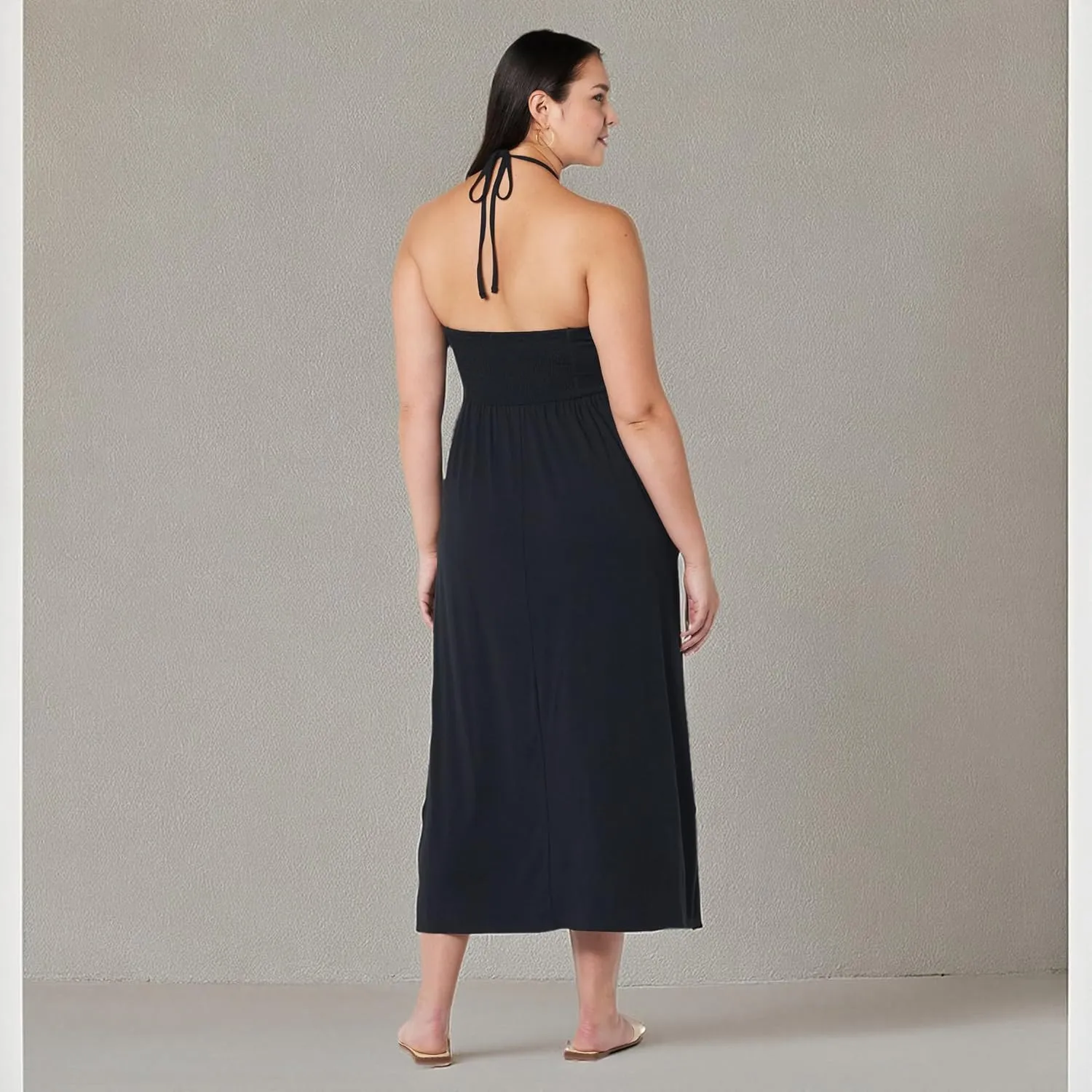 The Drop Women's Kapri Gathered Halter Dress