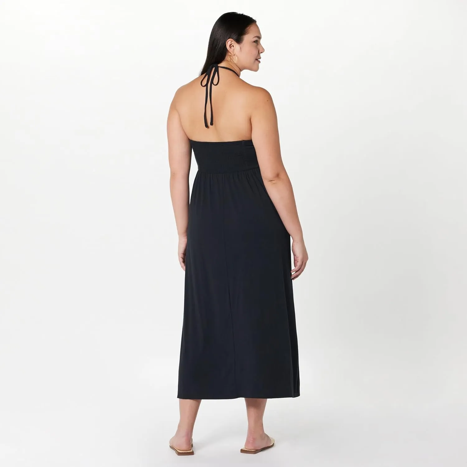 The Drop Women's Kapri Gathered Halter Dress
