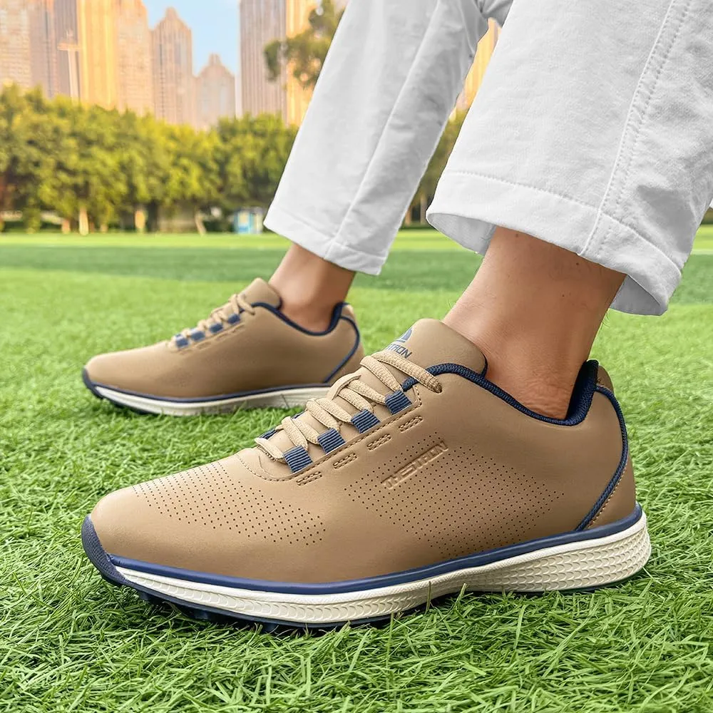 THESTRON Professional Men's Golf Shoes Lighweight Comfortable Spikeless Golf Sport Training Sneakers for Men