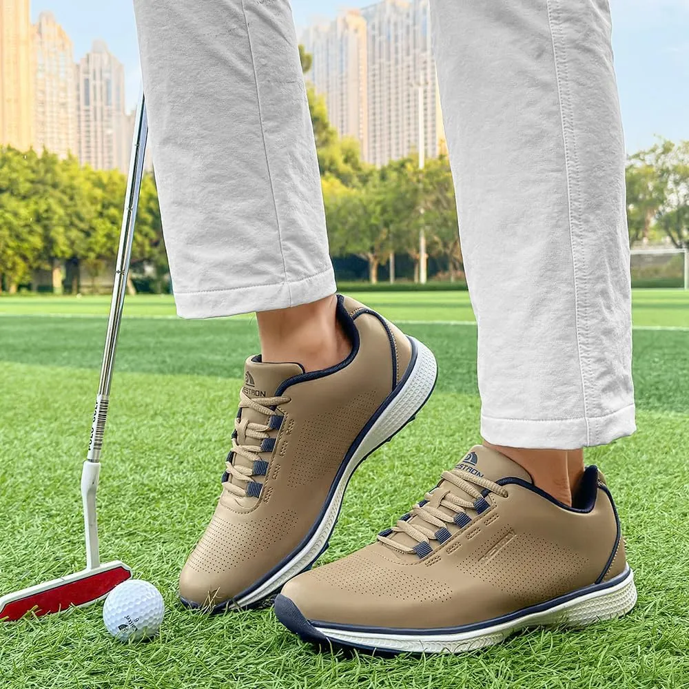 THESTRON Professional Men's Golf Shoes Lighweight Comfortable Spikeless Golf Sport Training Sneakers for Men