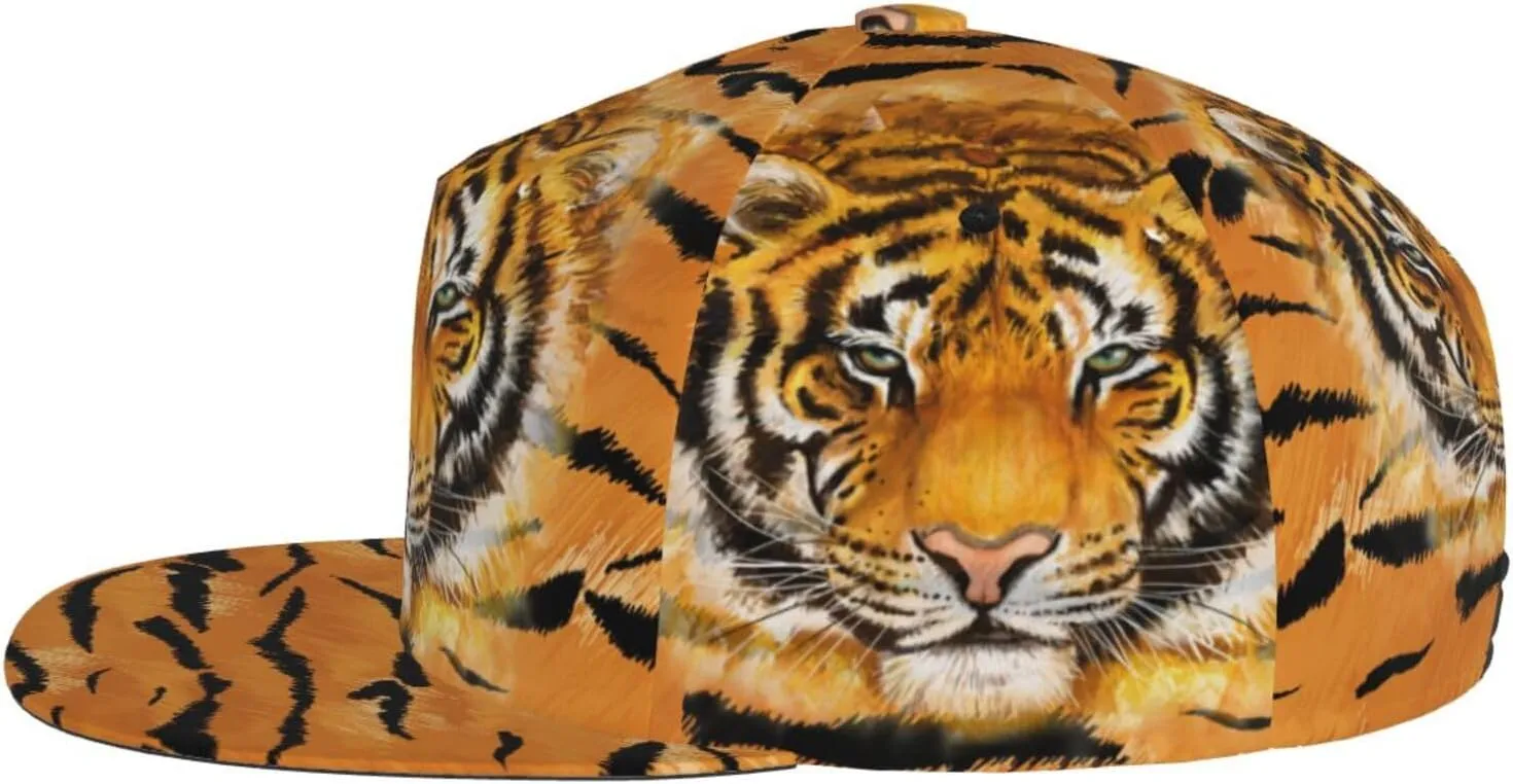 Tiger Cap Cool Baseball Hats Mens Sun Hat Adjustable Tiger Baseball Cap Tiger Animal Hats