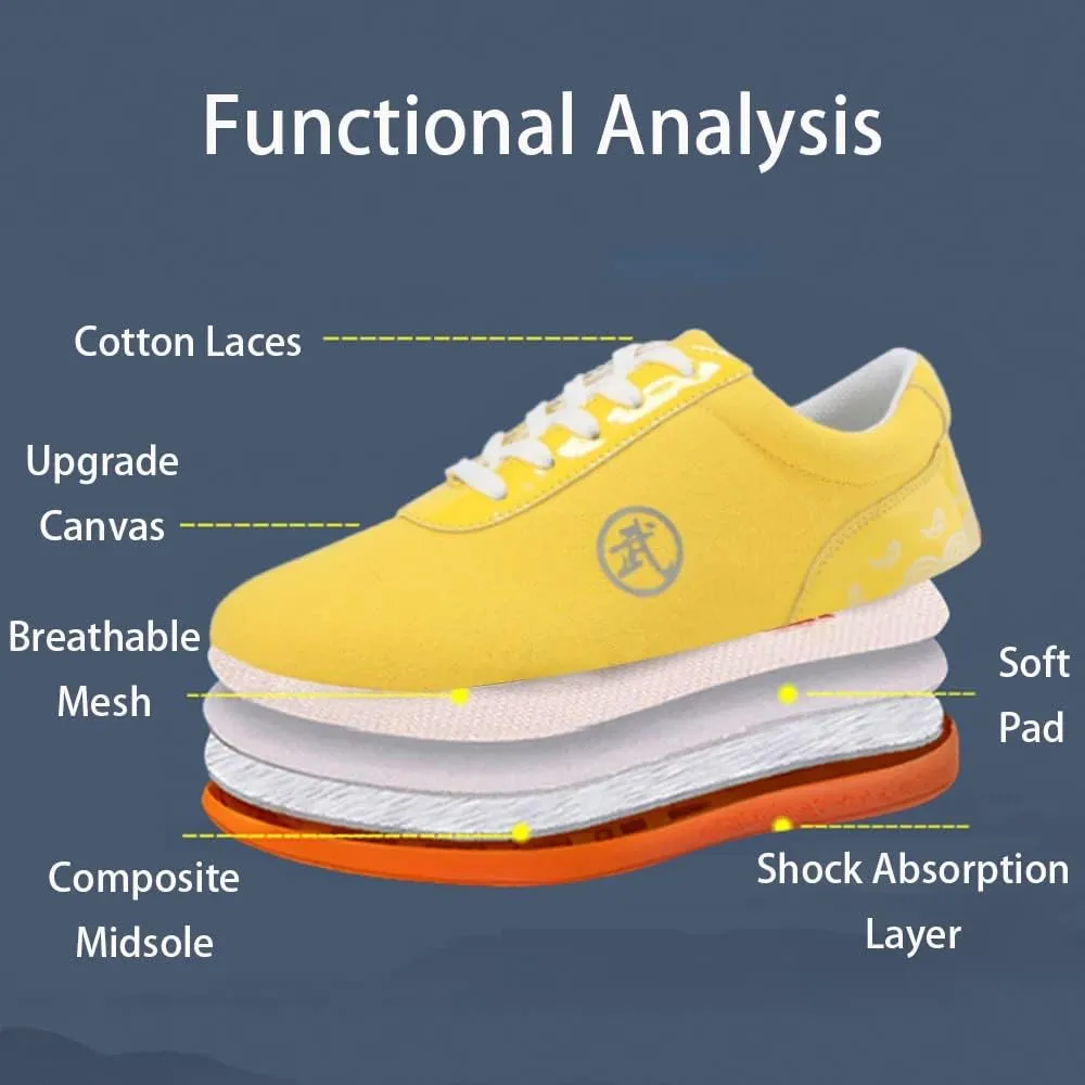 Unisex Martial Arts Taichi Shoes,Cushioning Running Shoes, Sneakers for Running, Walking, Fitness, Gym,,