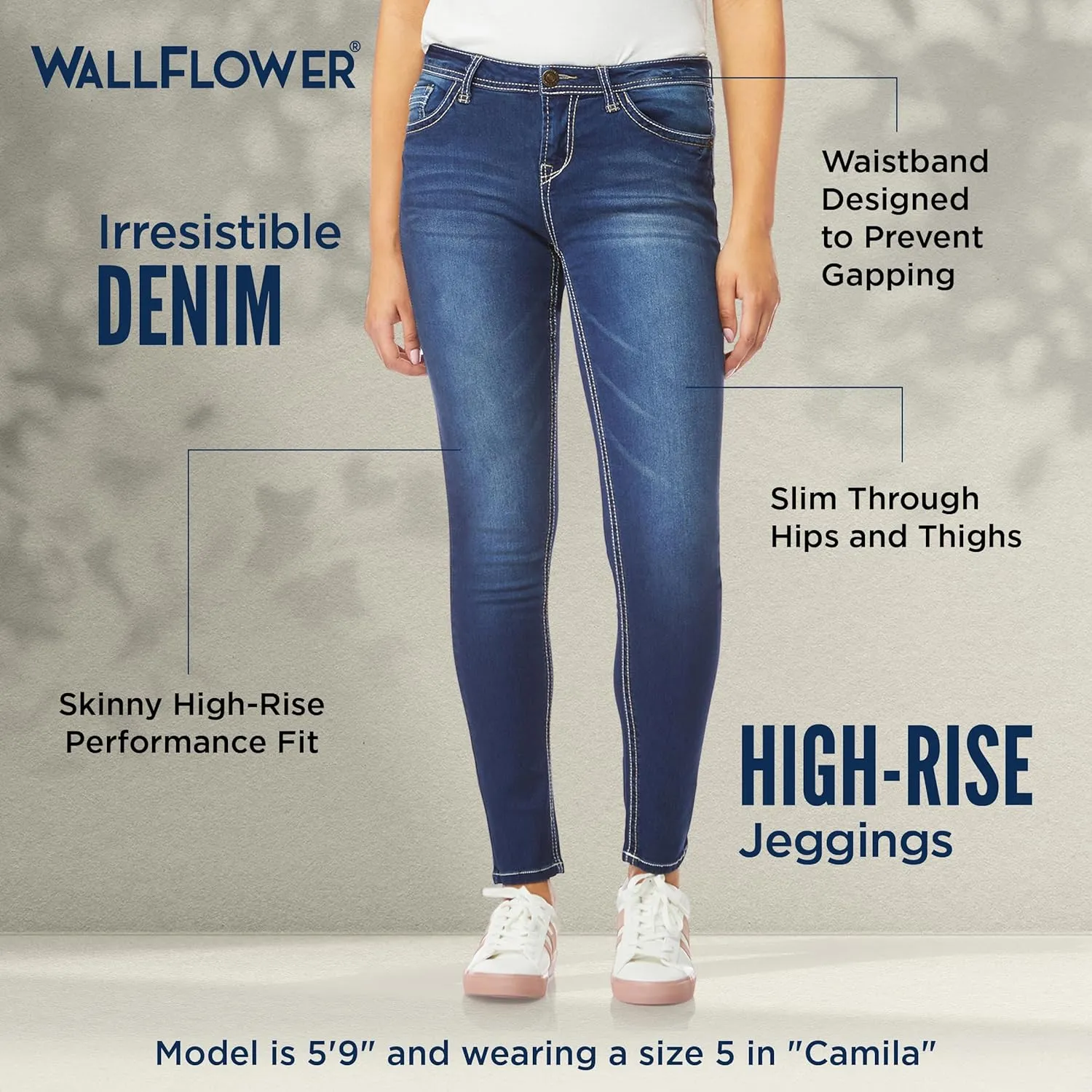 WallFlower Women's Irresistible Denim Jegging High-Rise Insta Soft Juniors Jeans (Standard and Plus)