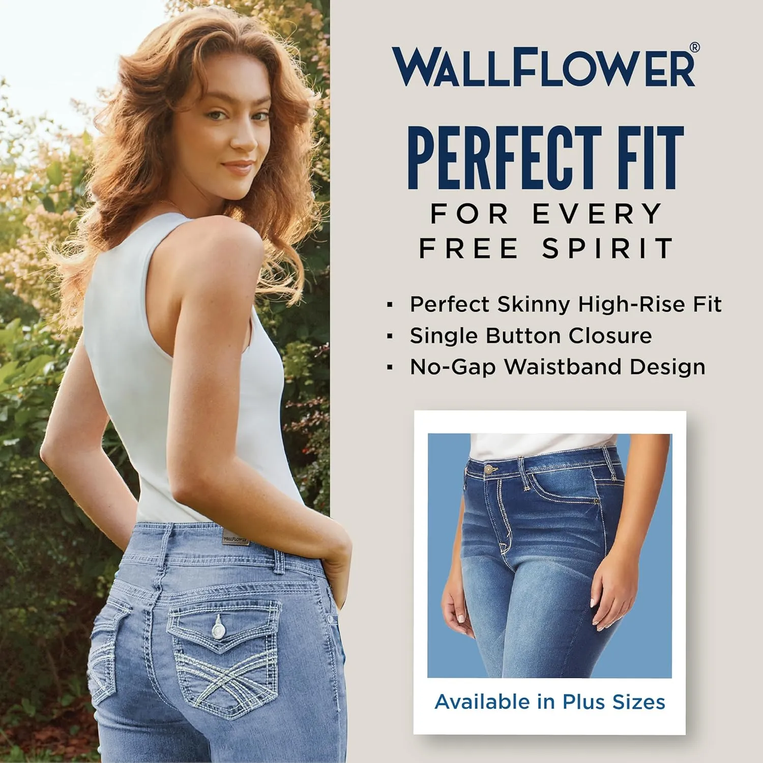 WallFlower Women's Irresistible Denim Jegging High-Rise Insta Soft Juniors Jeans (Standard and Plus)