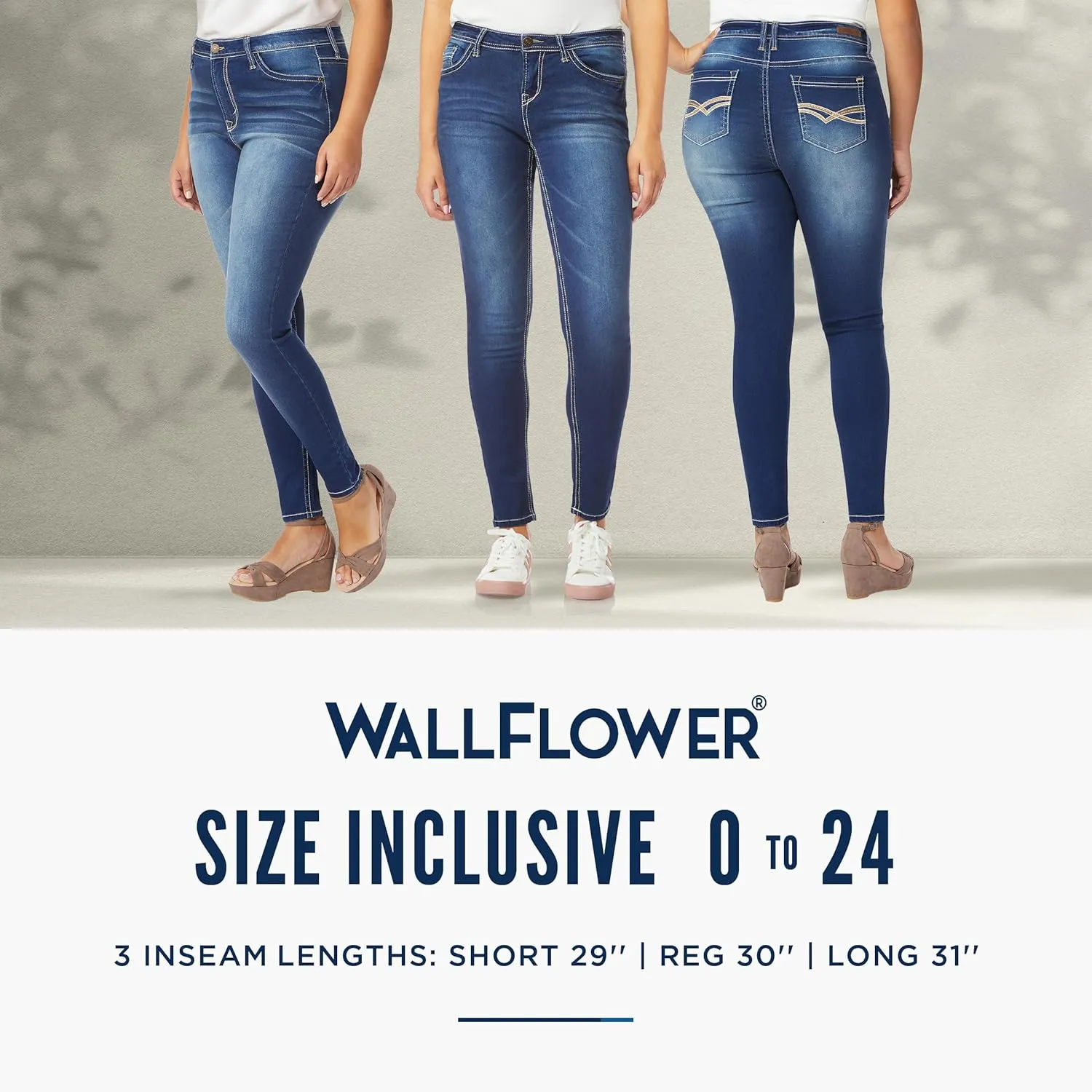 WallFlower Women's Irresistible Denim Jegging High-Rise Insta Soft Juniors Jeans (Standard and Plus)