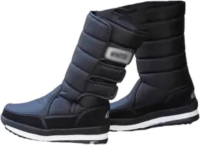 Water Resistant Hiking Boots for Men, Men's Winter Warm Waterproof Fur Lined Anti Slip Tall Snow Boots, Paste Light Walking Boots, for Working Camping, Hiker, Trekking, Trail