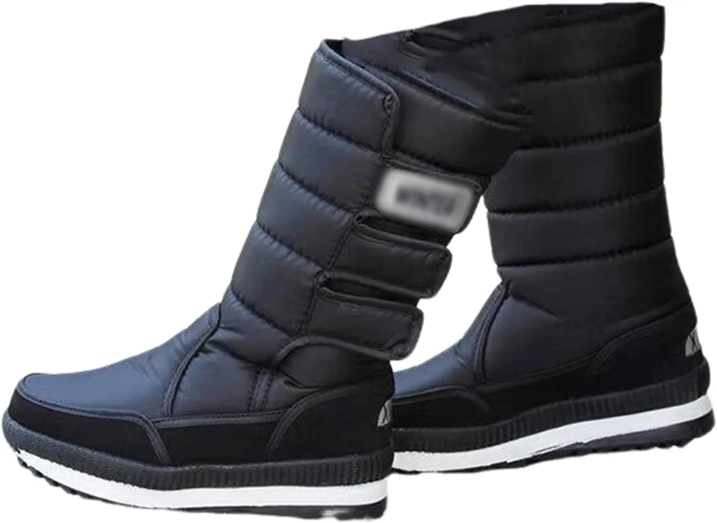 Water Resistant Hiking Boots for Men, Men's Winter Warm Waterproof Fur Lined Anti Slip Tall Snow Boots, Paste Light Walking Boots, for Working Camping, Hiker, Trekking, Trail