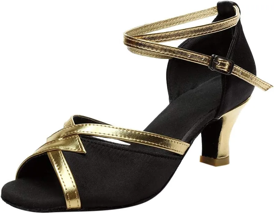 Wedding Heels Ankle Strap High Heel Sandals for Women Black Block Heels Women's Open Toe Heeled Sandals