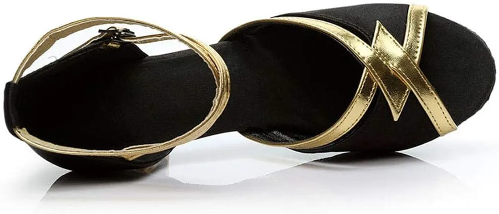 Wedding Heels Ankle Strap High Heel Sandals for Women Black Block Heels Women's Open Toe Heeled Sandals
