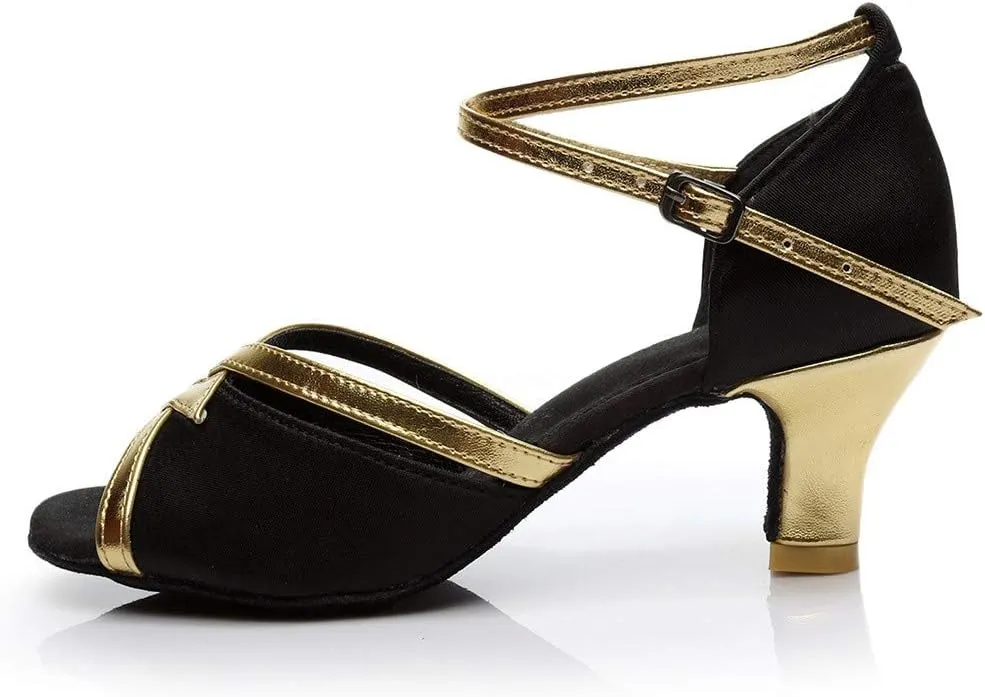 Wedding Heels Ankle Strap High Heel Sandals for Women Black Block Heels Women's Open Toe Heeled Sandals
