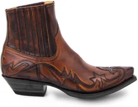 Western Cowboy Boots Breathable Casual Comfortable High top Embroidered Pointed Toe Stitched Oxford Boots