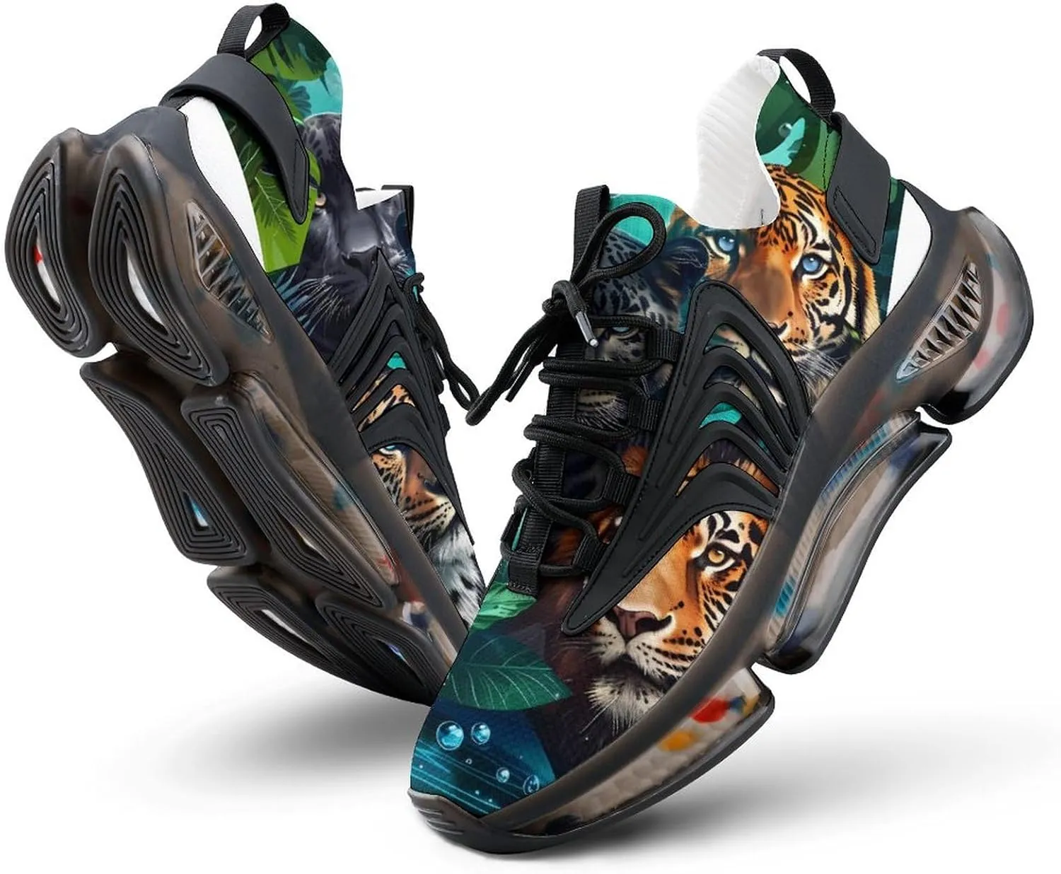Wild Animals Tigers Leopard Men's Running Shoes Lightweight Walking Shoe Breathable Sneaker