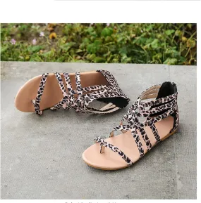 Women's Bungalow Sandal Women's Gladiator Strap Sandals Fashion Trendy Flat Fisherman Cross Strappy Sandals 2025