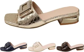 Women's Chunky Low Heel Sandals Fish Mouth Sandals With A Single ; New Women's Fish Mouth For Foreign Trade