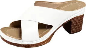 Women's Chunky Low Heel Sandals Thick Heel Strap Women's Outdoor Shoes Fashionable And Casual Fish Mouth Open Beach