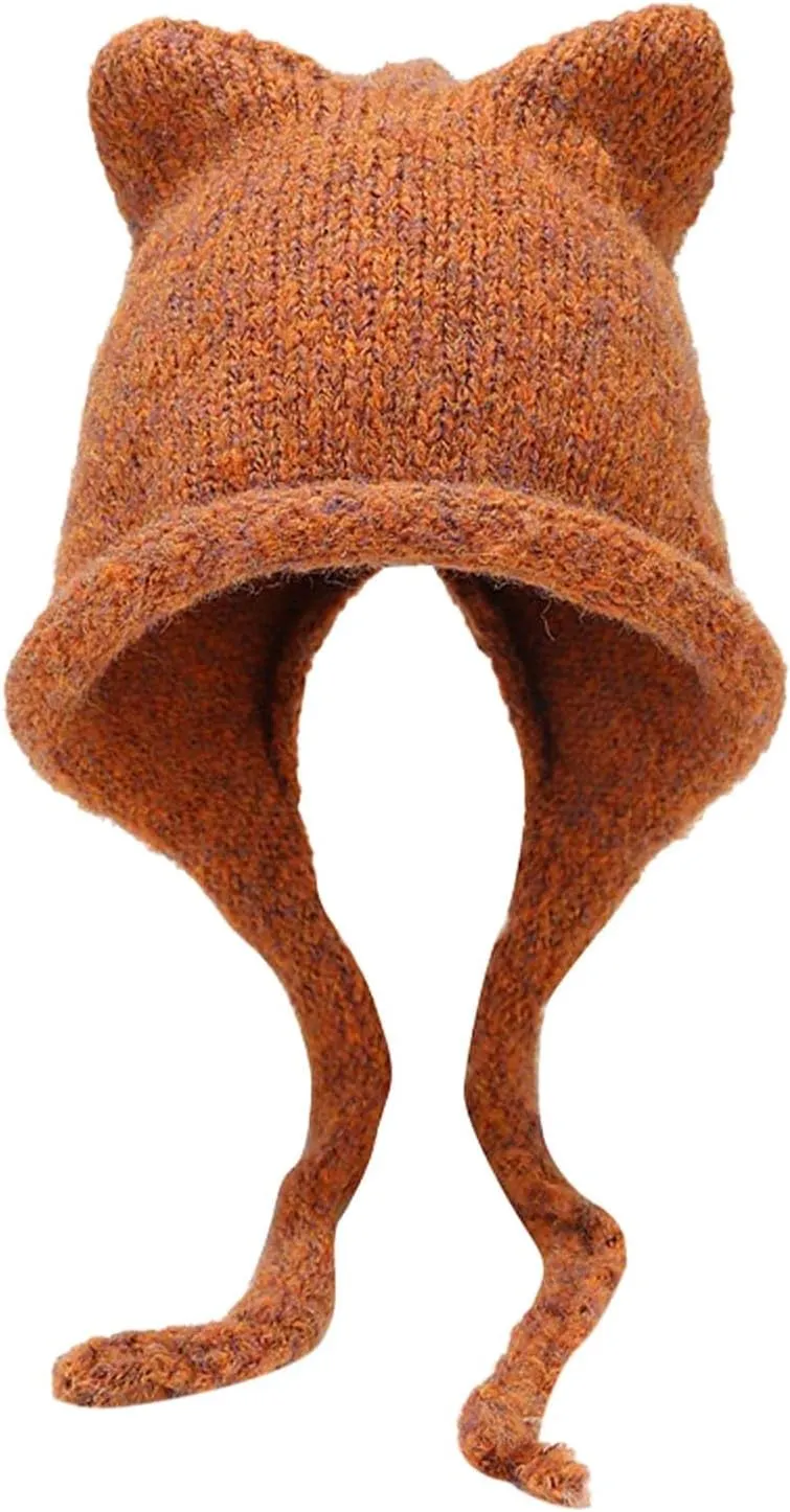 Women's Knitted Hat with Pompom Fashion Accessories for Women Western for Women Fuzzy Hats Women Men's Winter Hats & Caps
