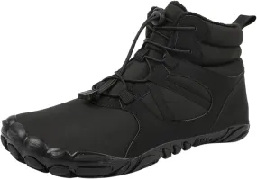 Womens Mens Snow Boots Warm Fur Lined Casual Winter Hiking Boots Anti-Slip Women Men Winter Boots Waterproof Backpacking Boots Outdoor Walking Shoes For Ladies Ankle Boots with Drawstring