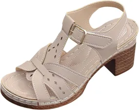 Women's Open Toe Heeled Sandal European And Sandals For Women New Summer Korean Version Of The Fish Mouth Thick Heel