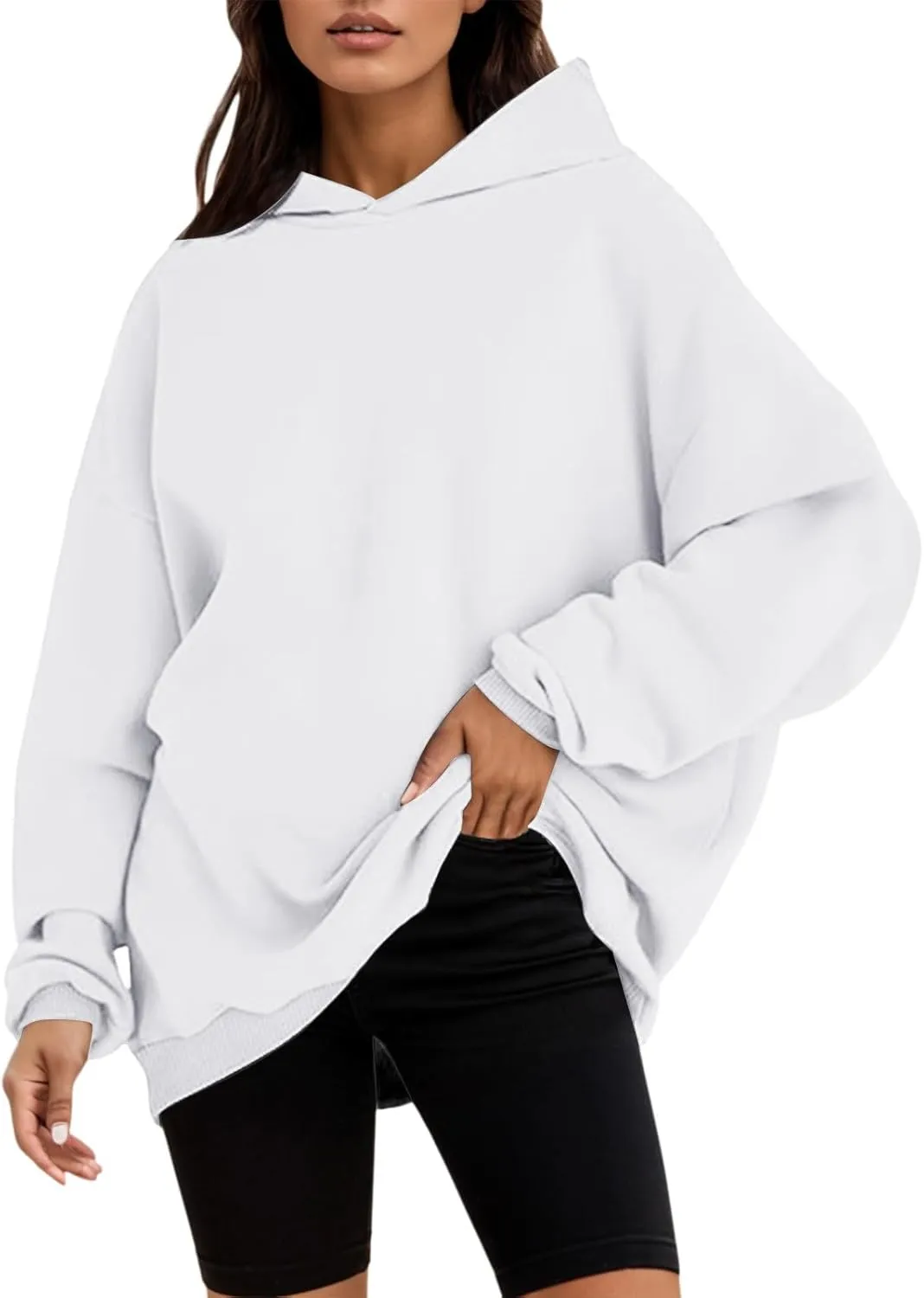 Womens Oversized Hoodies Winter Long Sleeve Baggy Sweatshirts Casual Workout Hoodies With Pockets 2024 Fashion Outfit