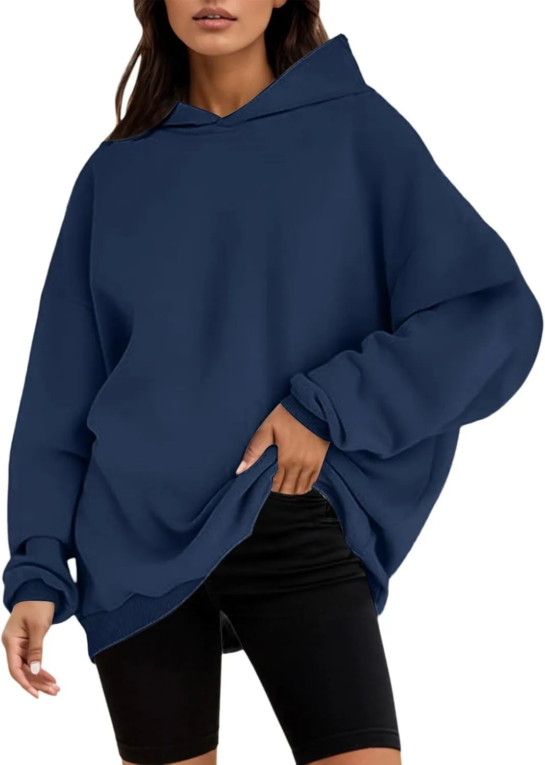 Womens Oversized Hoodies Winter Long Sleeve Baggy Sweatshirts Casual Workout Hoodies With Pockets 2024 Fashion Outfit