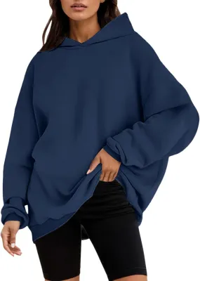 Womens Oversized Hoodies Winter Long Sleeve Baggy Sweatshirts Casual Workout Hoodies With Pockets 2024 Fashion Outfit
