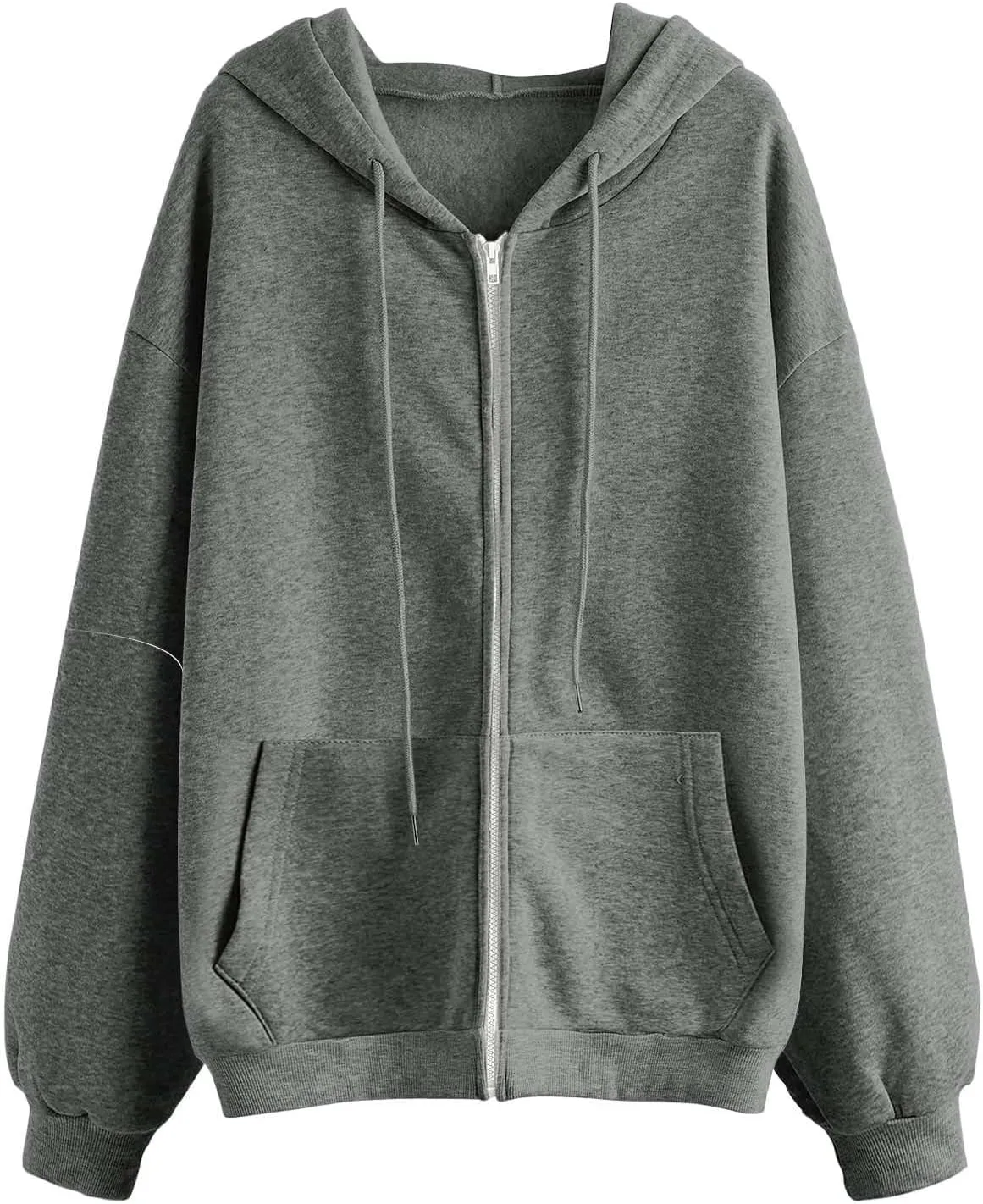 Womens Oversized Zip Up Hoodie Long Sleeve Fleece Sweatshirts Y2k Jacket 2024 Fall Outfits Fashion Clothes