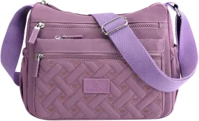 Womens Pocket Casual Crossbody Bag Shoulder Messenger Bags Handbag For Daily Use Travel Shoulder Bags (Purple, One Size)