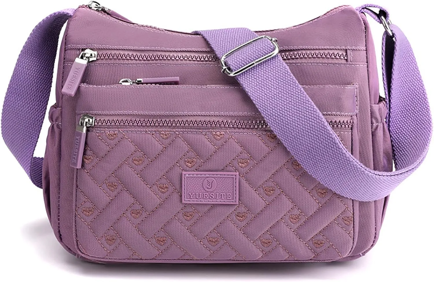 Womens Pocket Casual Crossbody Bag Shoulder Messenger Bags Handbag For Daily Use Travel Shoulder Bags (Purple, One Size)