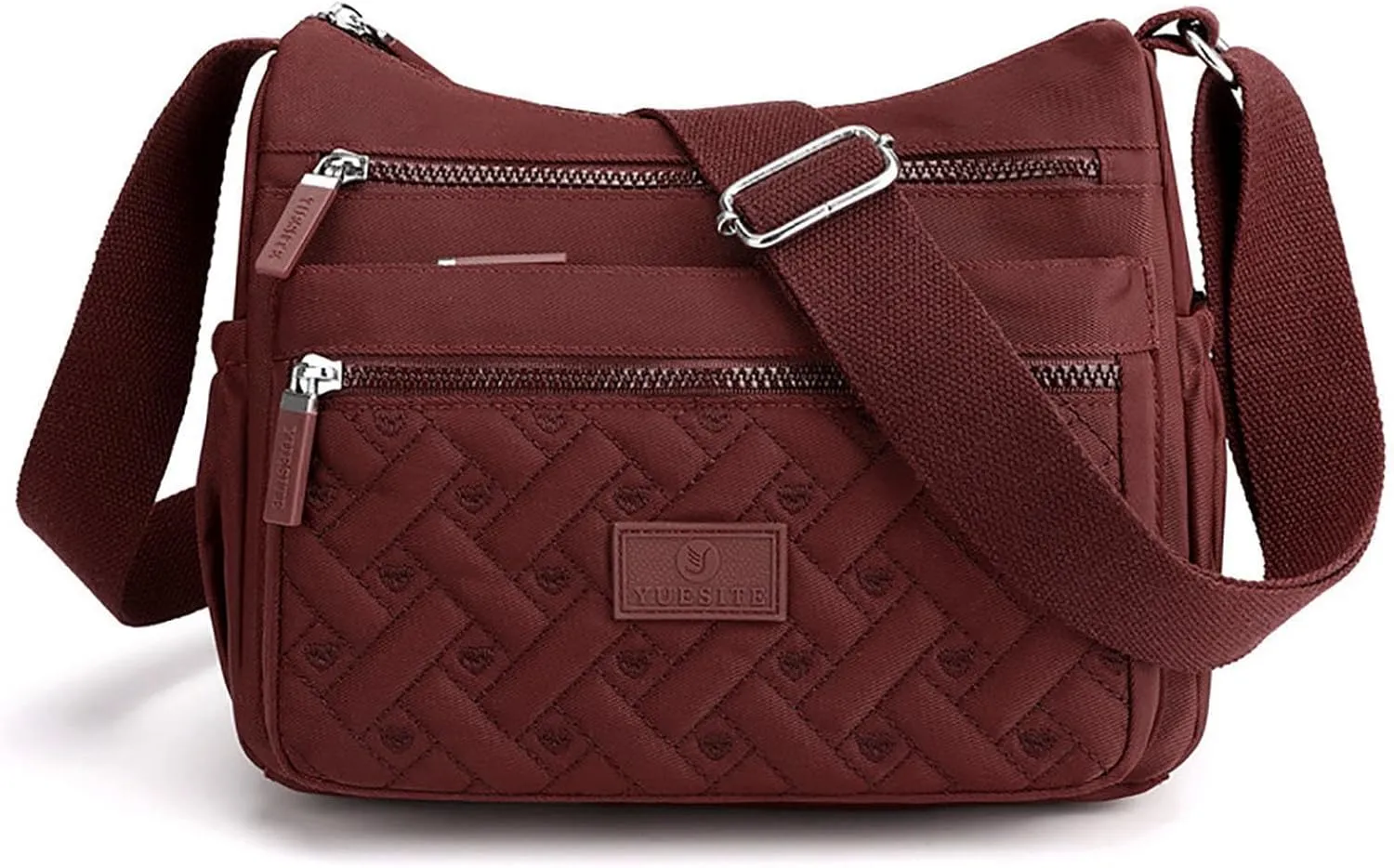 Womens Pocket Casual Crossbody Bag Shoulder Messenger Bags Handbag For Daily Use Travel Shoulder Bags (Red, One Size)