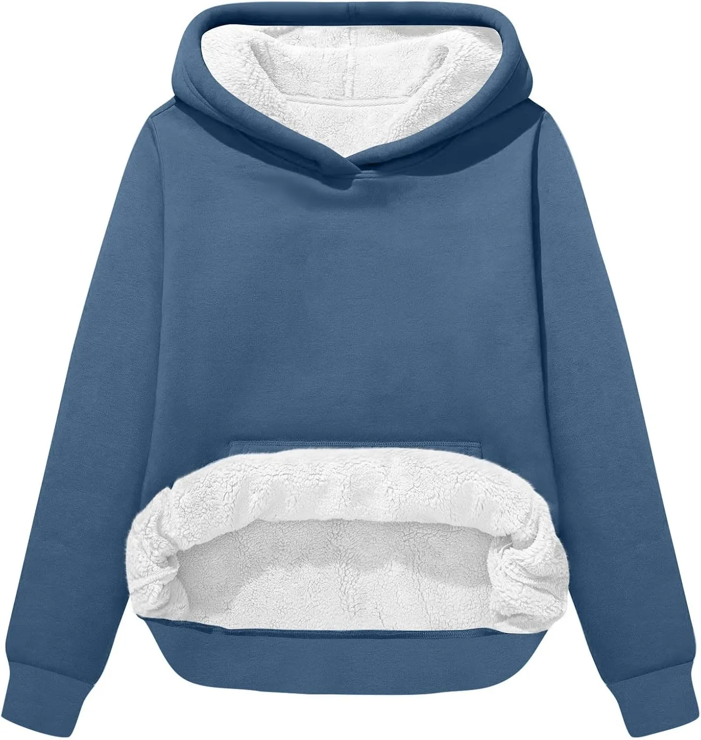 Womens Sherpa Pullover Oversized Hoodies Winter Cute Sweatshirts Pullover 2024 Fashion Tops Trendy Outfits