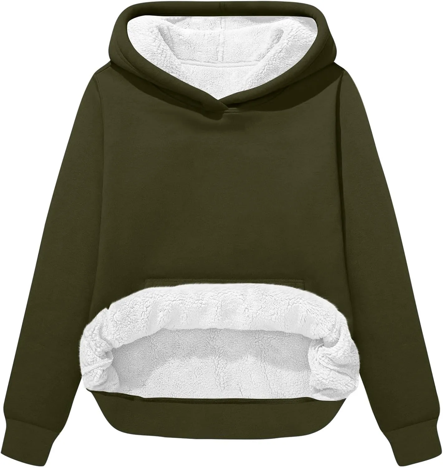 Womens Sherpa Pullover Oversized Hoodies Winter Cute Sweatshirts Pullover 2024 Fashion Tops Trendy Outfits