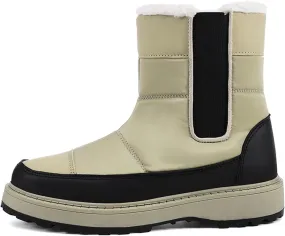 Womens Snow Boots Winter Boots for Women Warm Fleece Lined Furry Mid Calf Boots Ladies Platform Boots Water-proof Non-Slip Outdoor Shoes Comfortable Walking Hiking Shoes for Women